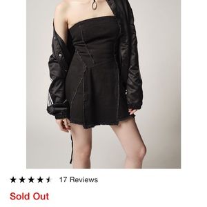 Urban Outfitters Jasmin Strapless Mini Dress Black